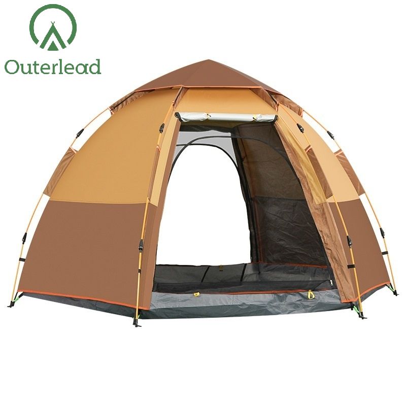 Outerlead 4-6 Person Waterproof Instant Hexagon Cabin Tent