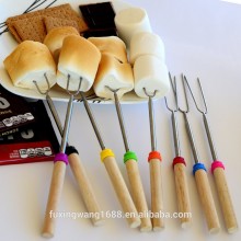 Stainless steel extendable roasting sticks stainless steel 304 telescopic bbq fork