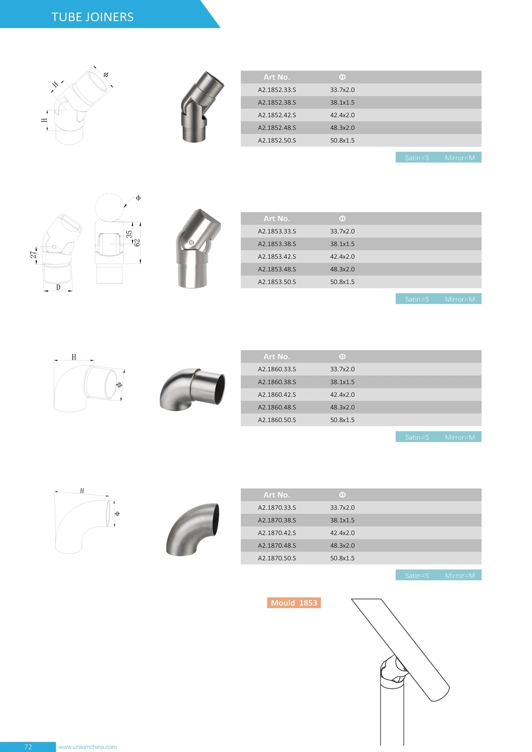 Customized Stainless Steel Railing Post/ Handrail Post/ Balustrade Post