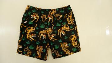 Tiger print beach shorts for boys