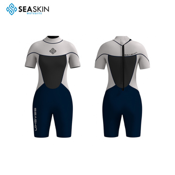 Seaskin Eco เป็นมิตรกับ Seasker ที่ปรับแต่งได้ด้านหลัง zip shorty wetsuit