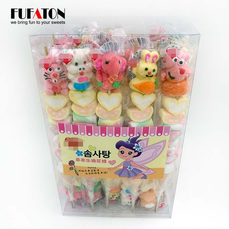 Fruit flavored Long stick marshmallow Kebab Lollipop for Whole Sale