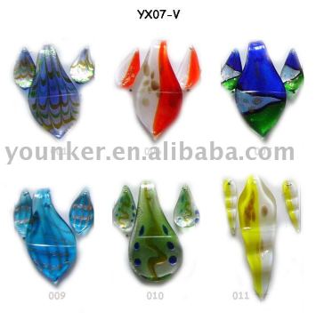 lampwork glass pendant sets