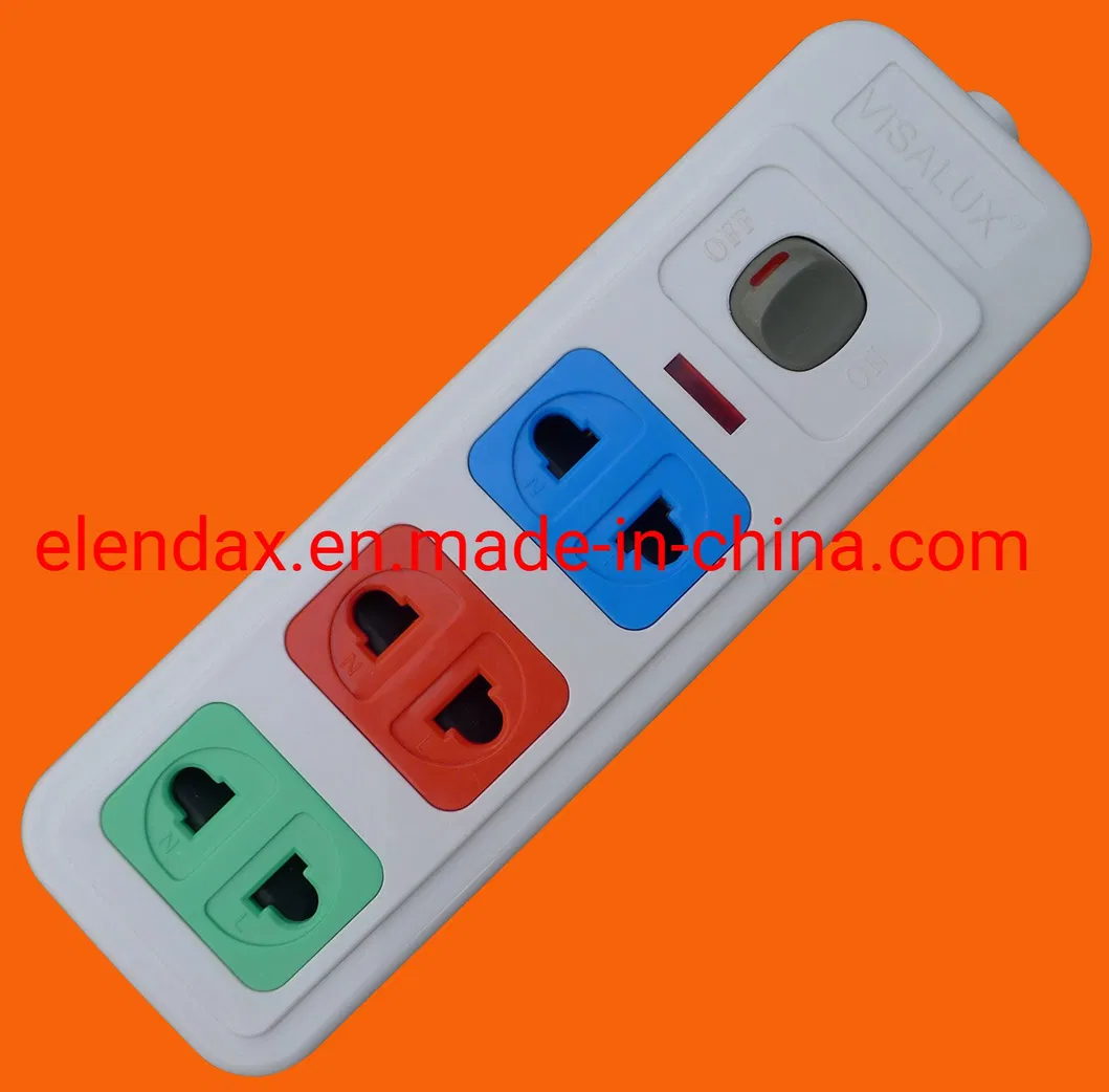 Универсальная 2-контактная 6-контактная удлинительная розетка (E1006S)