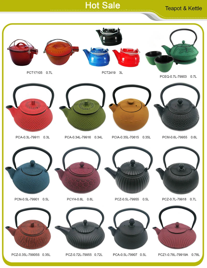 Enamel Cast Iron Teapot FDA Approved Factory