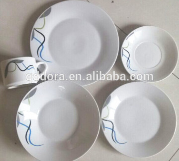 Porcelain turkish dinnerware set for 4 people, royal porcelain dinnerware
