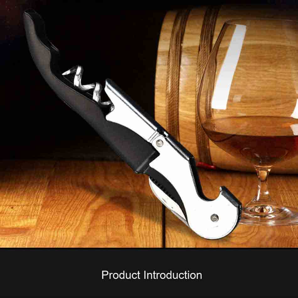 Hot Selling Sea Horse Wine Bottle Opener Black Color Corkscrew Kitchen Knife Beer Red Wine Opener For Wedding Party