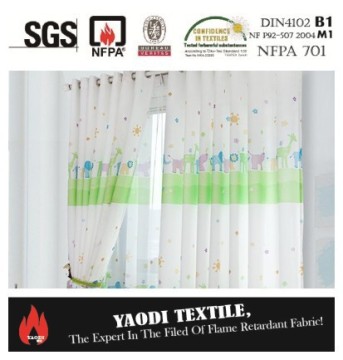 Wholesale fire retardant lace curtain sheer curtain sheer curtain fabric