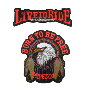 Cloth Motorcycle embroidery patches eagle embroidery badge