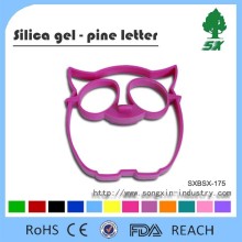 Silicone Egg Mold Ring, Purple Owl Shaped Egg Ring & Black Skull Shaped Egg Ring