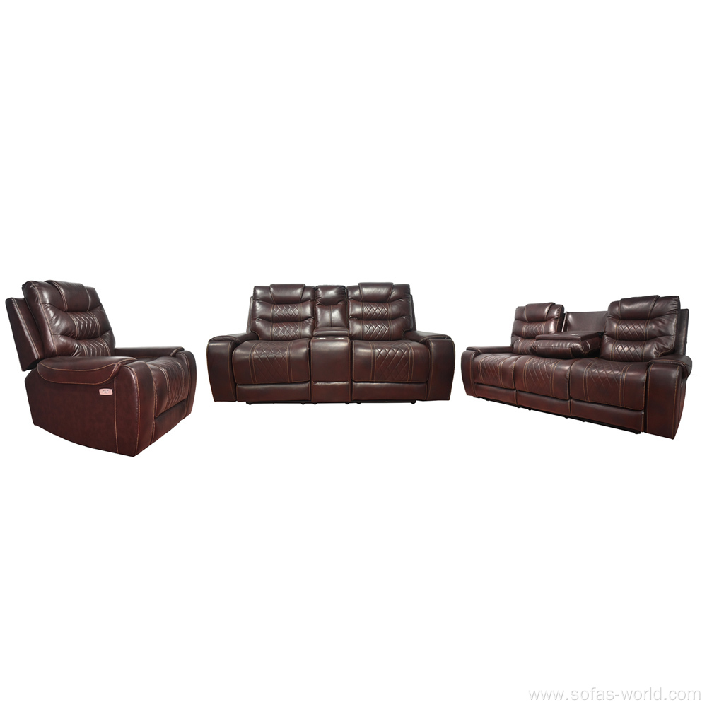 Living Room sofa Leather Electric Recliner Sofa Set