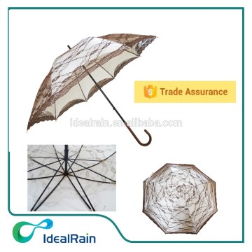 double layer stick small frilly umbrella