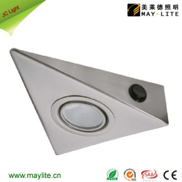 Surface mounted tri-angle 12V LED JC under cabinet down light switch