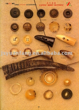 real cattle horn buttons or horn button
