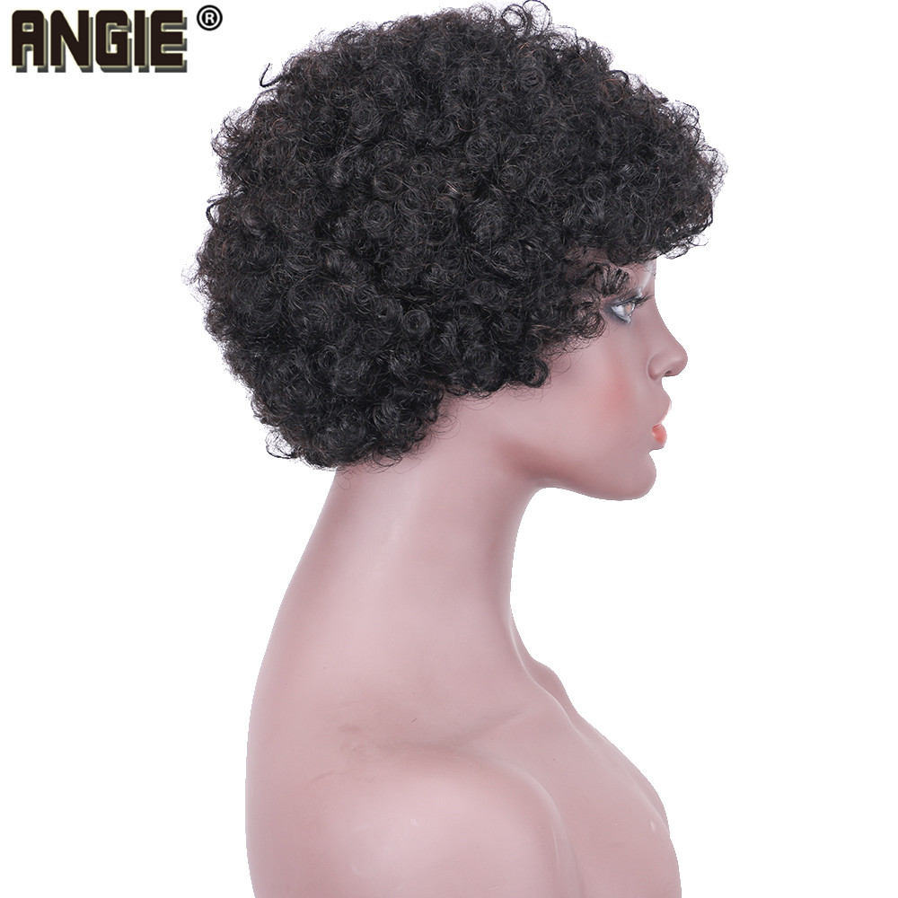 Afro Kinky Curly Short Wigs 100% Unprocessed Raw Virgin Brazilian Human Hair Spirc for Black Women Natural Afro Curl bulk Wig
