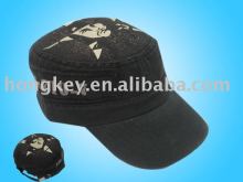 printed army cap and hat