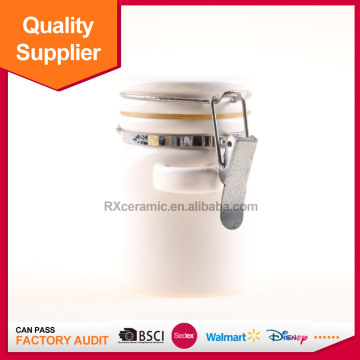 ceramic food canister with hand painted for household