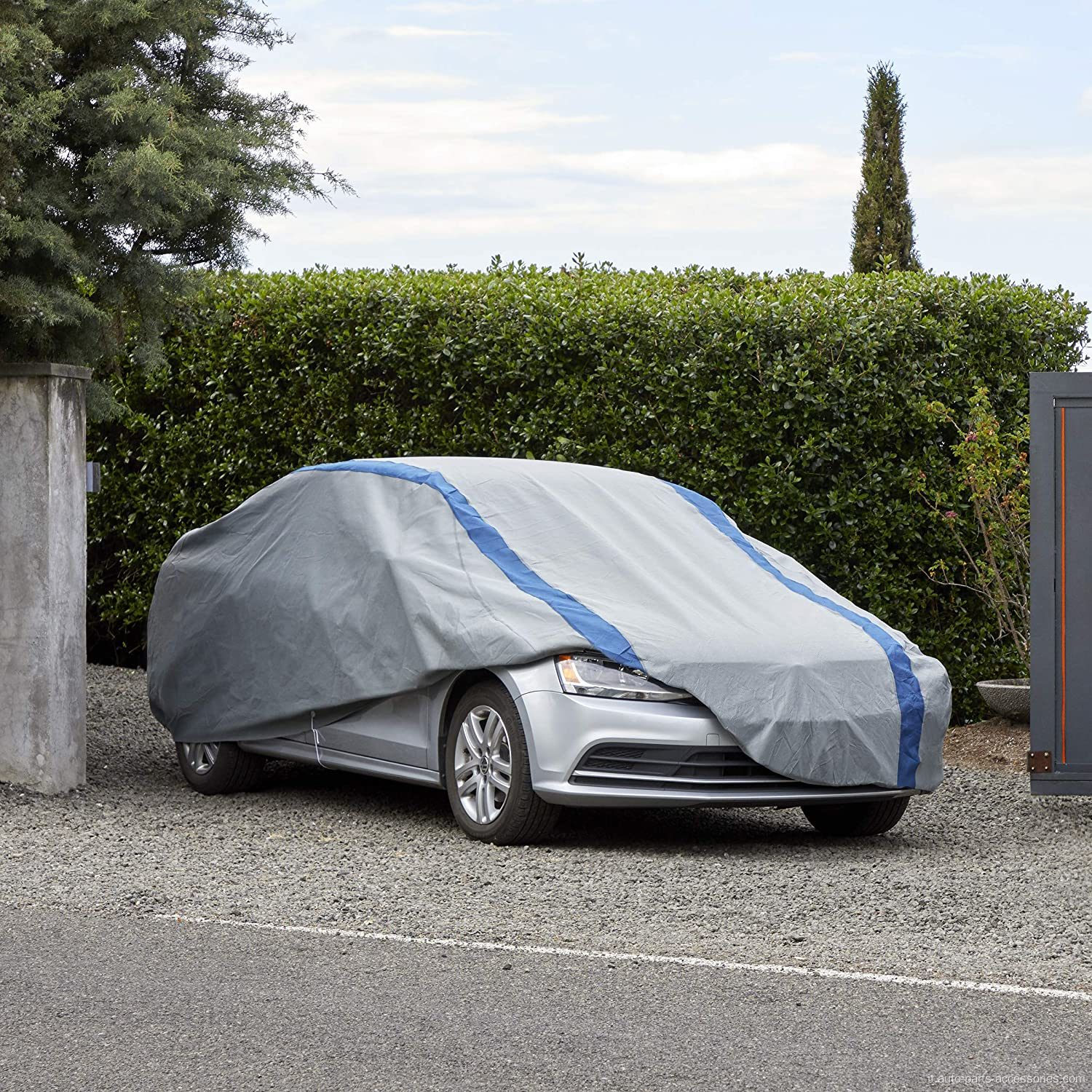 Coperchio di automobili difensore per berline fino a Grey/Navy