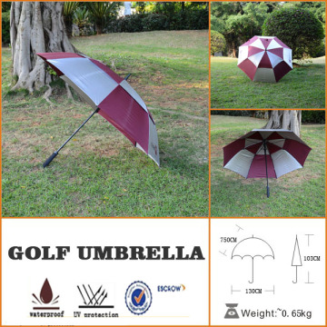 double cover traditional colorful golf umbrella manufacture in China