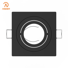 Black and White Modern Square Adjustable Downlight Frame