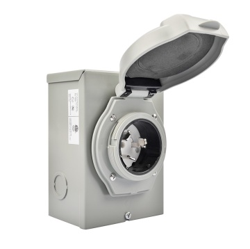 50 Amp Generator Power Inlet Box - ETL Listed Household Generator Electric Inlet Receptacle