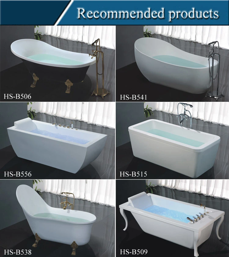 Modern Elegant Design Free Stand Royal Deep Soaking 1.6m Bathtub