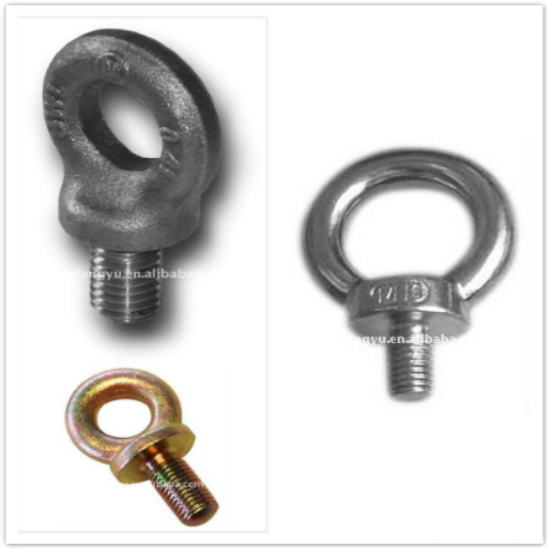 Pernos de ojo de hombro forjados de acero Galvanzied de inmersión en caliente Hot Dip Galvanzied Steel Forged Shoulder Eye Bolts