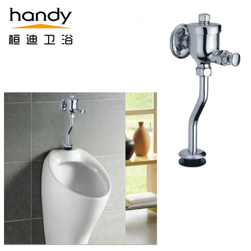 Brass Chromed wall-mounted Hand-press Urinal Flush Valve
