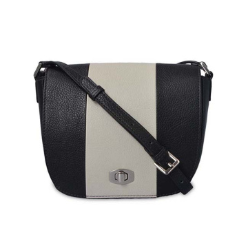 Sac à bandoulière moyen noir et blanc pour femme