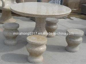 Garden Stone Table &Chair, Granite Outdoor Table