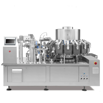 Large Commercial Rotary Vacuum Packaging Machine for Food Vacuum Pouch Packing
