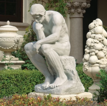 Home Decoration Fiberglass Custom Made Thinker Sculpture