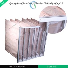 Air Filter, Metal Frame Pocket Filter