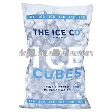 Customized plastic ice bag for ice cube