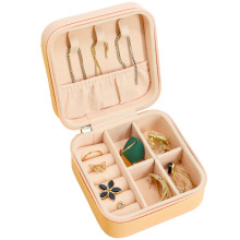 Custom Logo Hot Luxury PU Leather Small Travel Jewelry Box