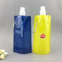 BPA-free reusable outdoor 470ml collapsible bottle bag