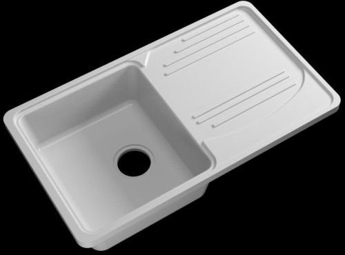 Custom Kitchen Matt Small Countertop Acrylic White Solid Surface Sinks