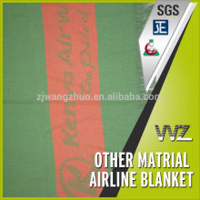 Super soft customerized 100% polyester flame retardant airline blanket