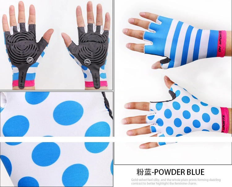 High Quality Women Half-Finger Nylon Bike Motorcycle Gloves