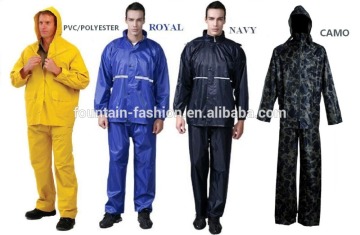 nylon polyester 190T waterproof heavy rainsuit
