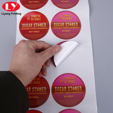 Aangepaste ontwerp gekleurde sticker papier lable afdrukken