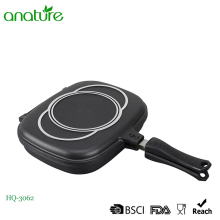 Rectangle Shape Die Cast Aluminum Double Grill Pan