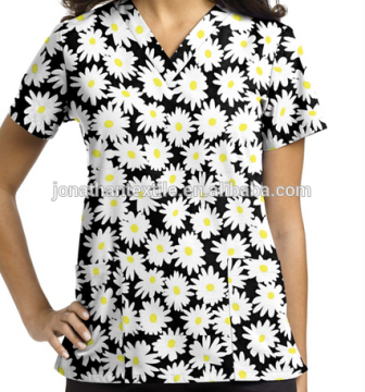 fashion! printed womens scrubs uniforms OEM