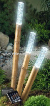 Outdoor Bamboo Solar Sticking Lights?