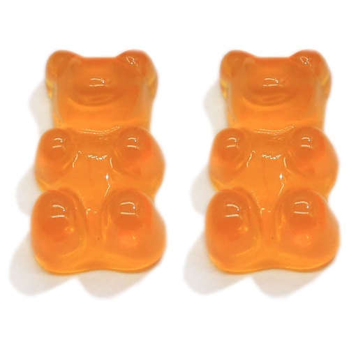 Mode Leuke Hars Gummy Bear Hanger Bedels Voor Vrouw Meisjes Cartoon Sieraden Bevindingen DIY Groothandel 10 * 17mm