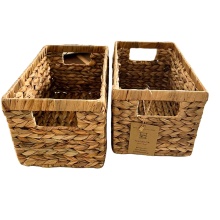 Custom Woven Handmade Water Hyacinth Storage Baskets