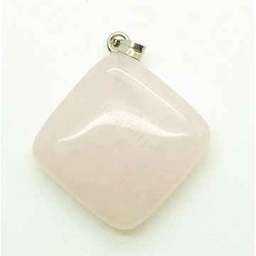 Rhombus Shape Rose Quartz pendant