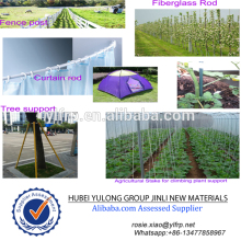 Fiberglass rods as tree stakes and nursery stakes