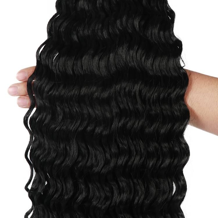 Blonde Pink Brown Customs Size Synthetic Long Curly Braiding Hair Water Wave Crochet Wavy Braiding Hair For RU
