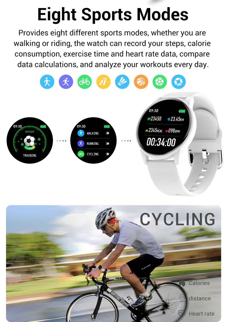 Smart Watch IOS Android Men Women Sport Watch Pedometer Fitness Bracelet Watches for Phone